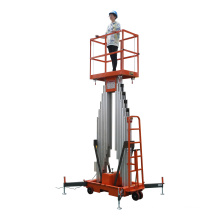 6M 8M 200KG  Aerial Working Lift Platform Aluminum Alloy Double Mast Lift